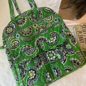 💚 VERA BRADLEY tall zip computer tote